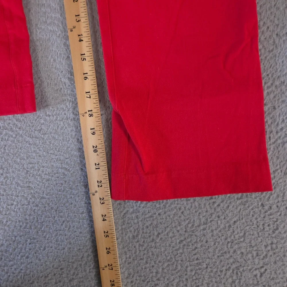 Spanx Pants Womens Medium Petite Red On The Go Ankle Flare Stretch Pockets - Picture 3 of 10
